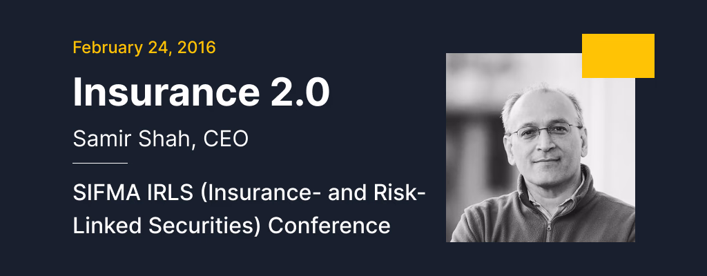 Insurance 2.0 SIFMA IRLS 2016 Keynote Presentation